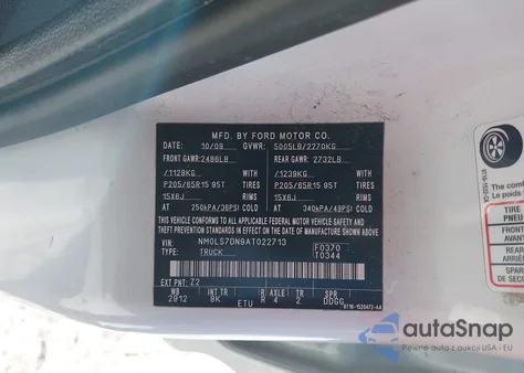 2010 Ford Transit Connect Xlt z USA, uszkodzony, nr VIN NM0LS7DN9AT022713